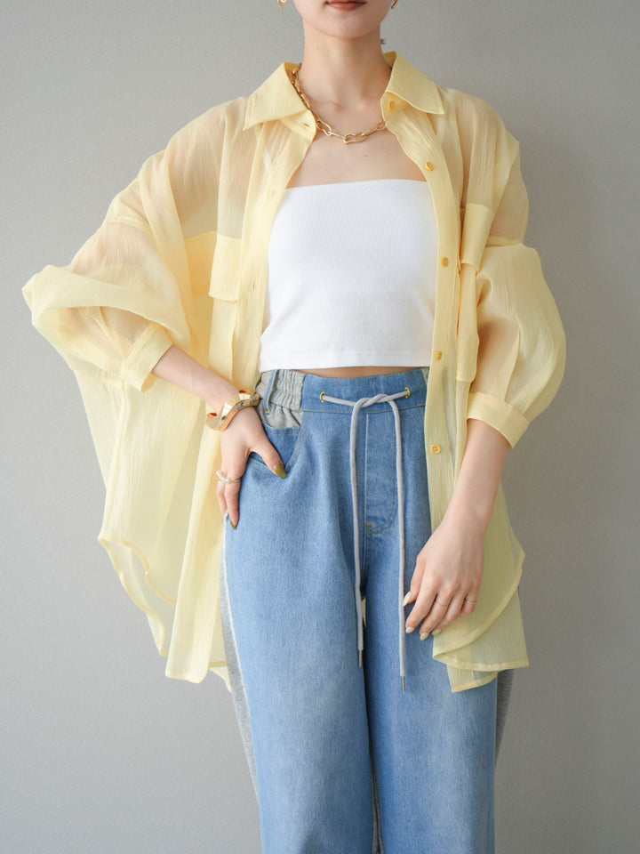 [SET]BIGポケットオーバーシアーシャツ+BIGポケットオーバーシアーシャツ(2set)