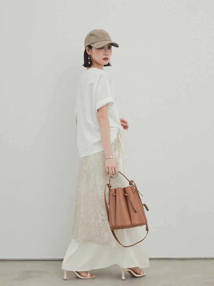 [予約]リラックスナロースカート/アイボリー