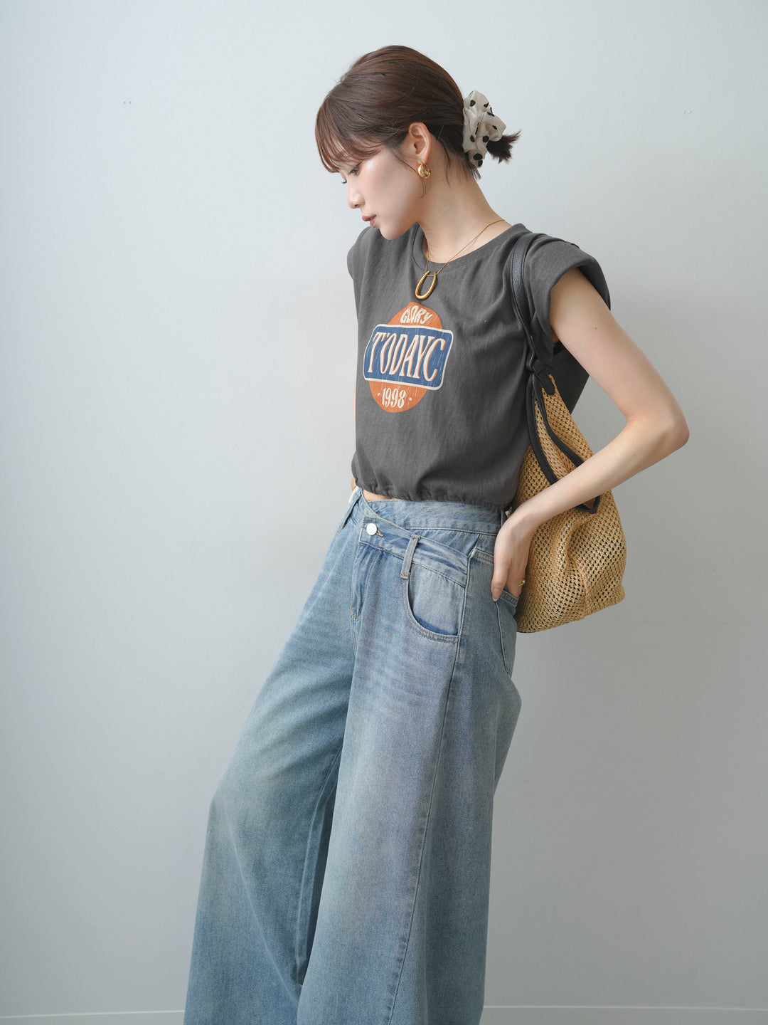 [予約]ヴィンテージロゴドロストTEE/gray