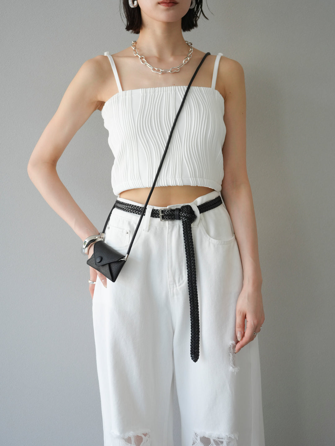 [預購]波浪滾邊杯裸色吊帶背心/可脫