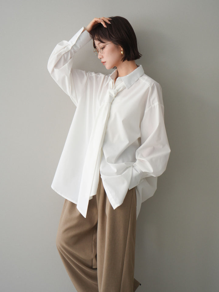 [SET]ボウタイ付オーバーシャツ+選べるアクセセット(2set)