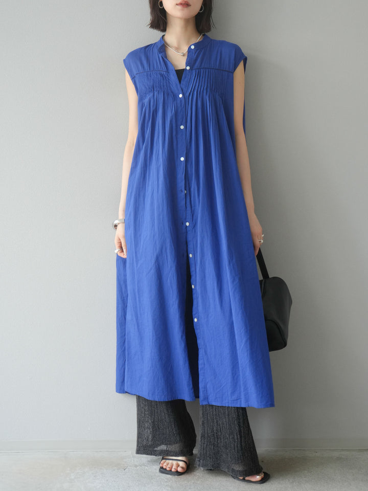 [予約]インド製コットンボイルワンピース/ロイヤルブルー