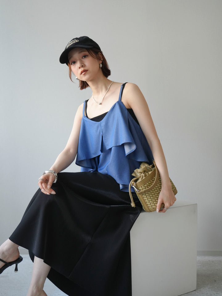 [予約]ティアードキャミソール/blue