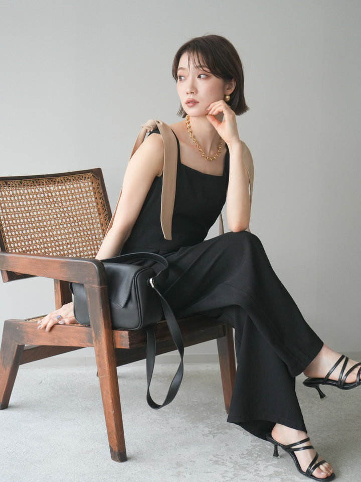 [SET]ショルダーリボンサロペット+選べるアクセセット(2set)