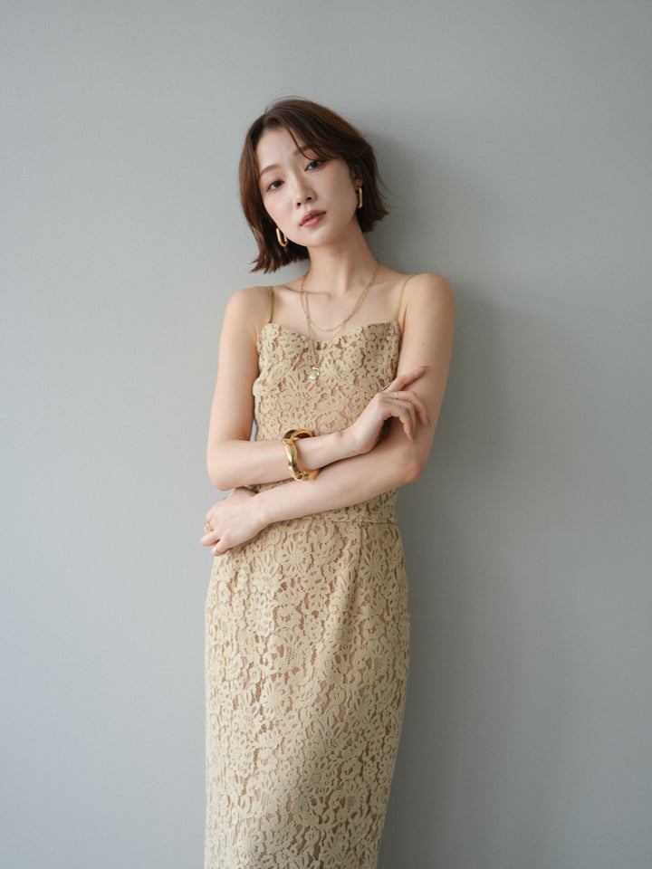 [SET]フルレースキャミ＆IラインスカートSET UP