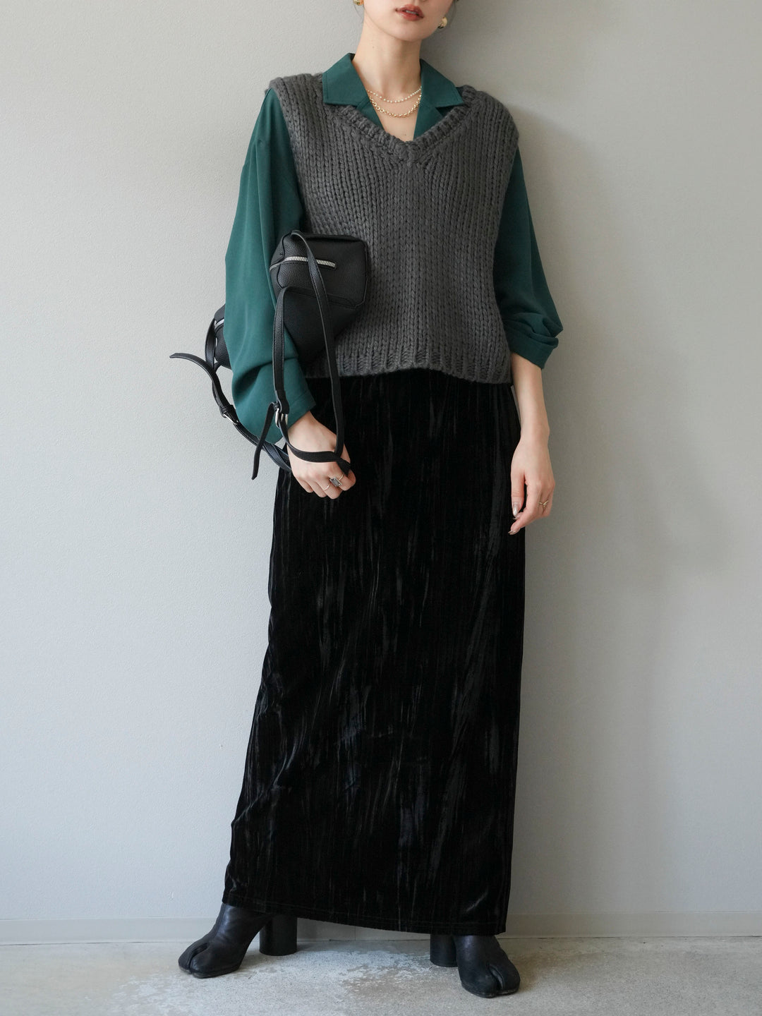 [予約]レーヨンライクショートジャケット/グリーン