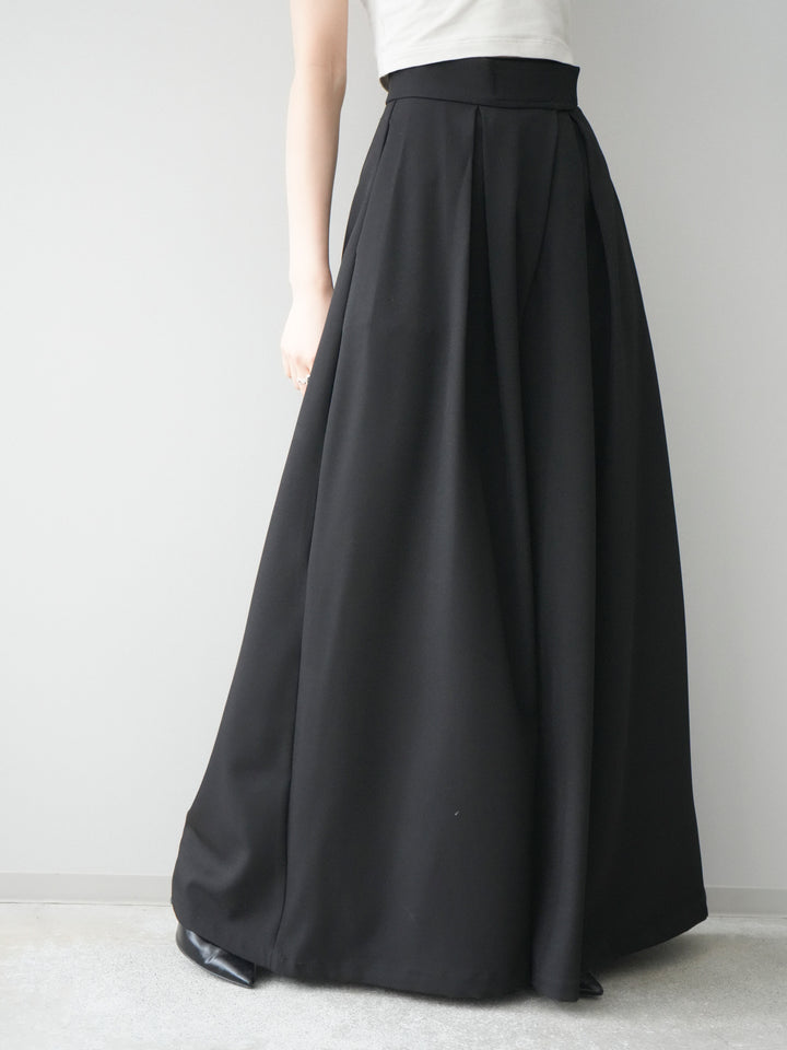 [予約]テープベルトタックバギーパンツ/black