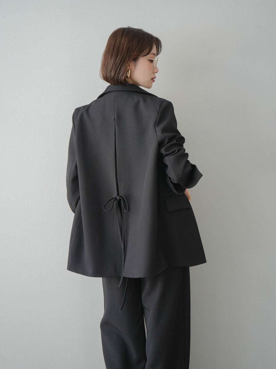 [SET]ベルト付ノースリーブトップス＆ワイドパンツSETUP