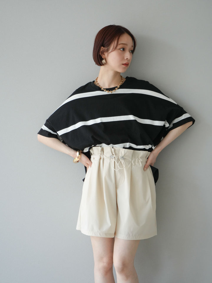 [予約]ボーダードルマンBIG Tシャツ/ブラック✕オフ