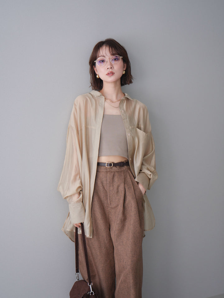 [予約]シアーオーバーシャツ/beige