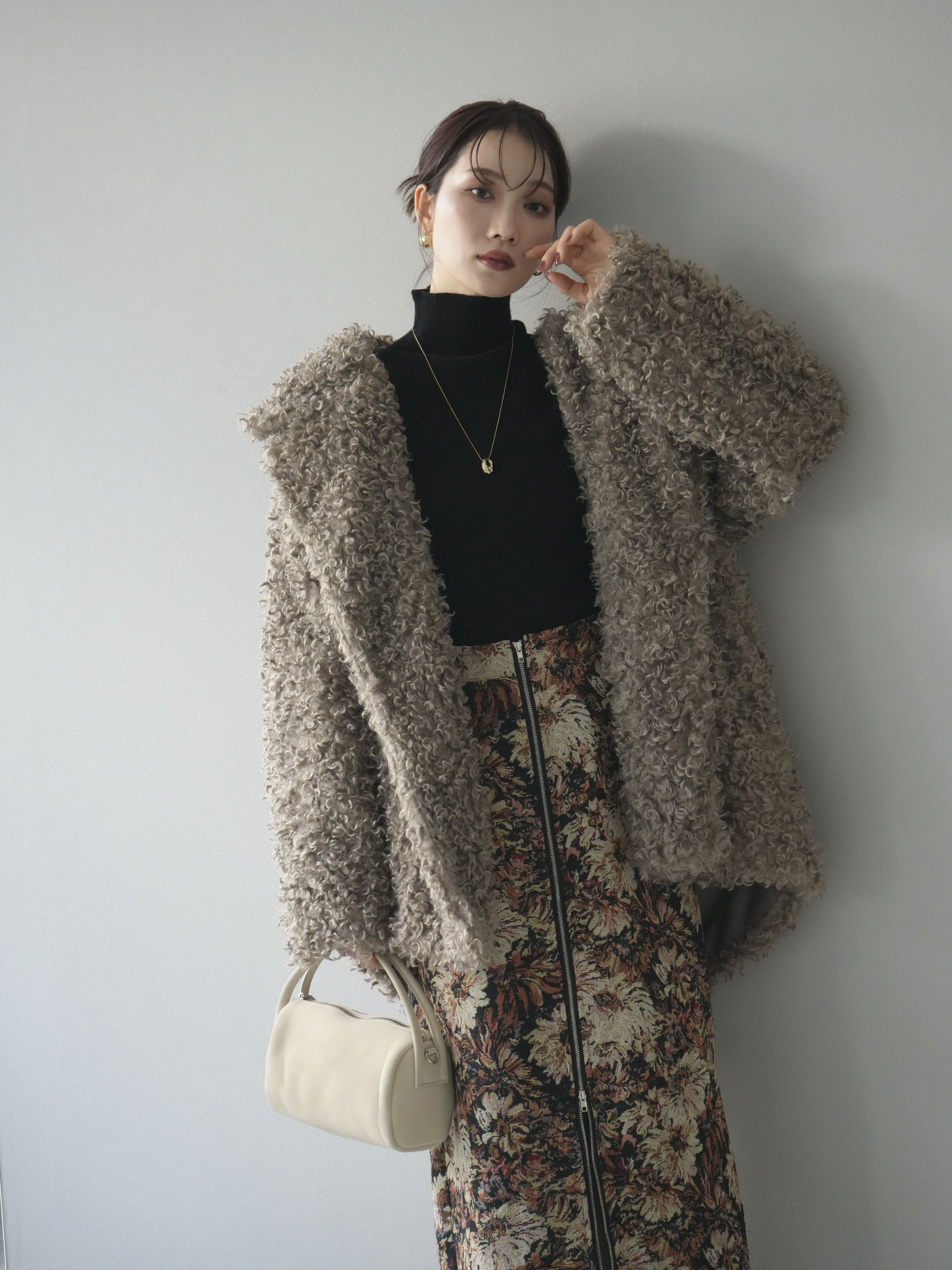 【新品】lumier プードルファー　ダブル　ミドルコート　ベージュ 予約]プードルファーダブルミドルコート/beige – Lumier