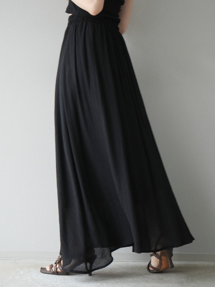 [SET]ビーズモチーフ楊柳ブラウス＆フレアスカートSET UP(2set)