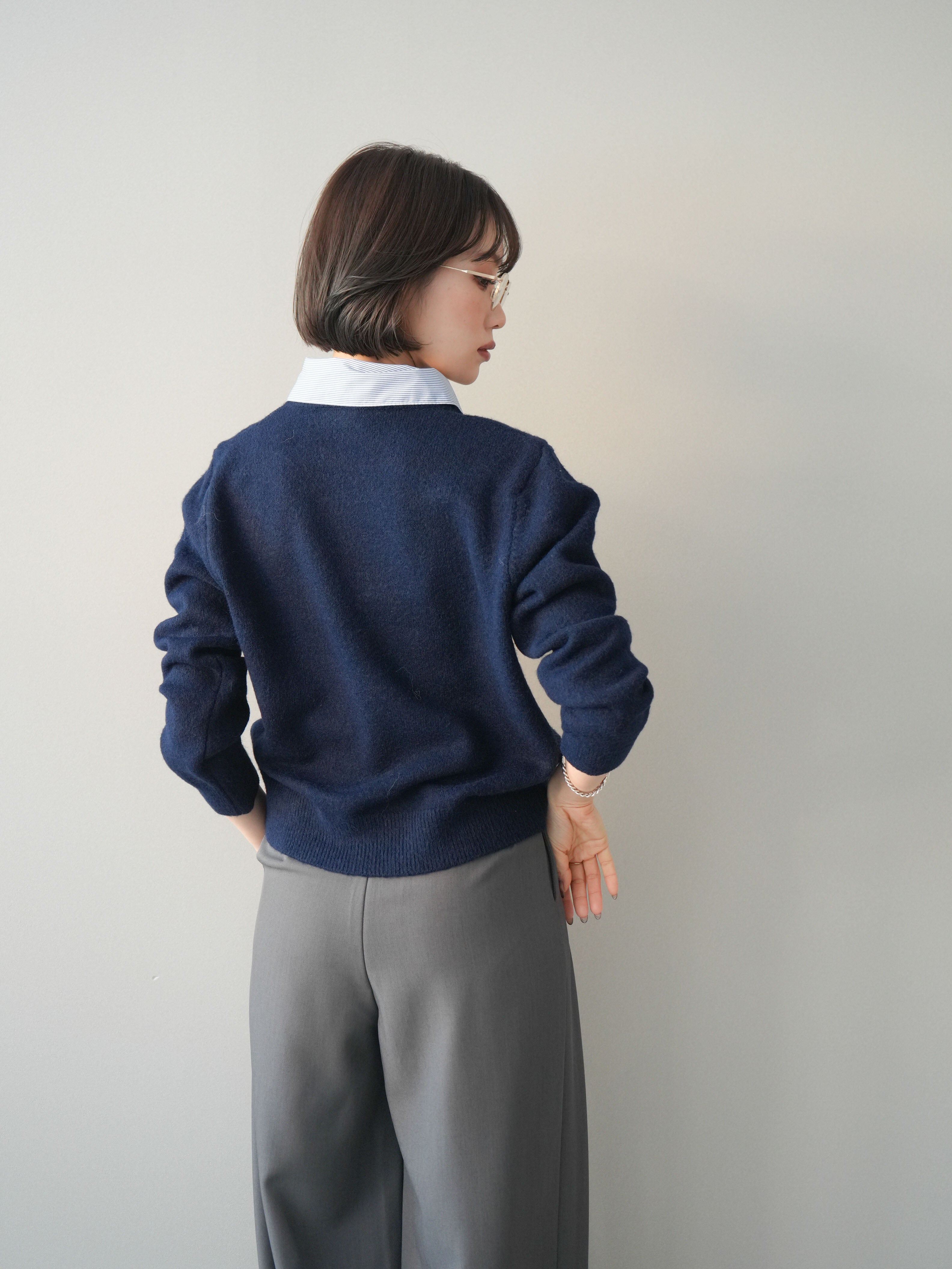 NAPTIME ネイビー L ニットプルオーバー Naptime FW25 ニットプルオーバー NAVY Mサイズ Nissy Naptime FW25
