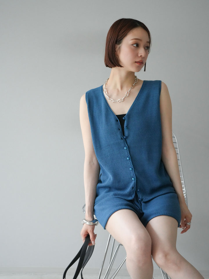 [SET]ニットベスト＆ショートパンツSET UP(2set)