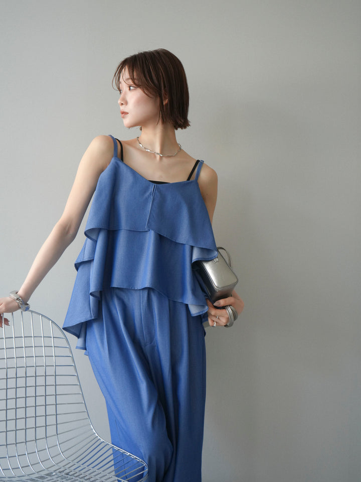 [予約]ティアードキャミソール/blue