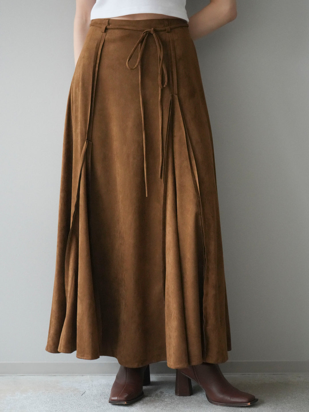 [予約]スエードマーメイドスカート/camel
