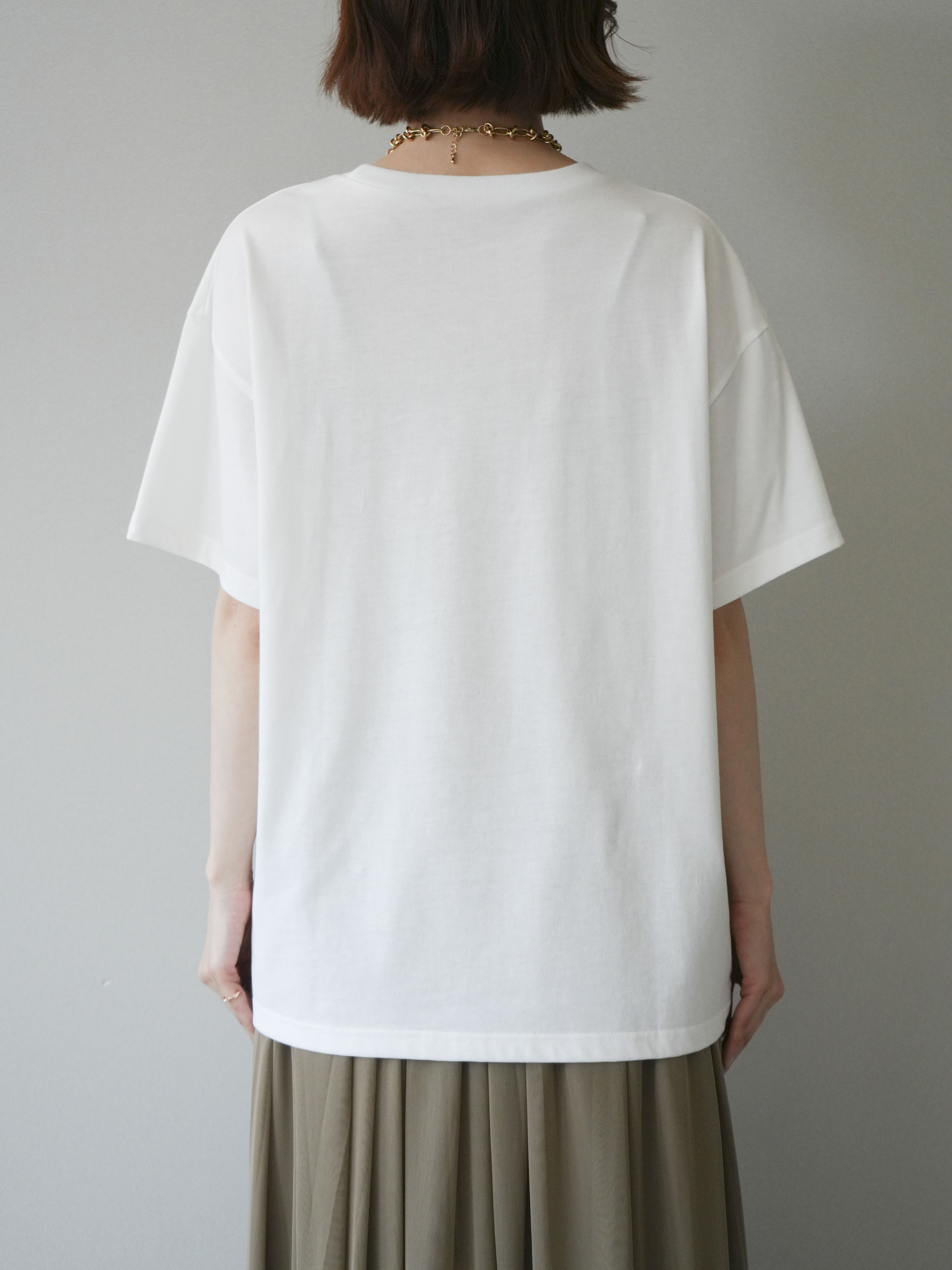 予約]レースコラージュロゴTシャツ/off – Lumier