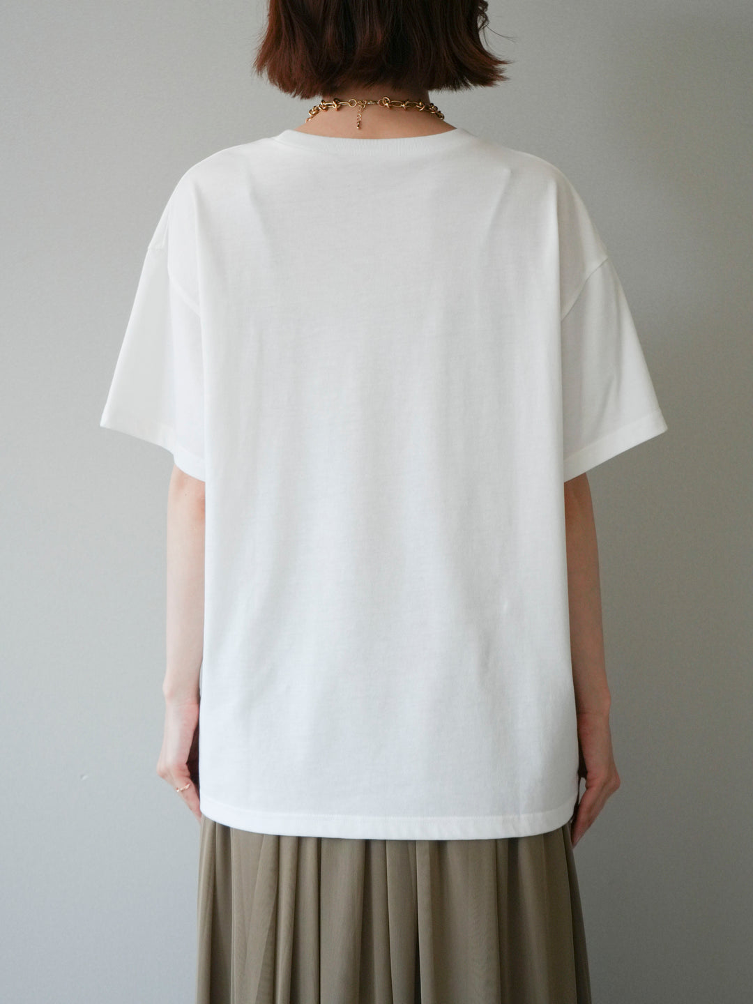 [予約]レースコラージュロゴTシャツ/off