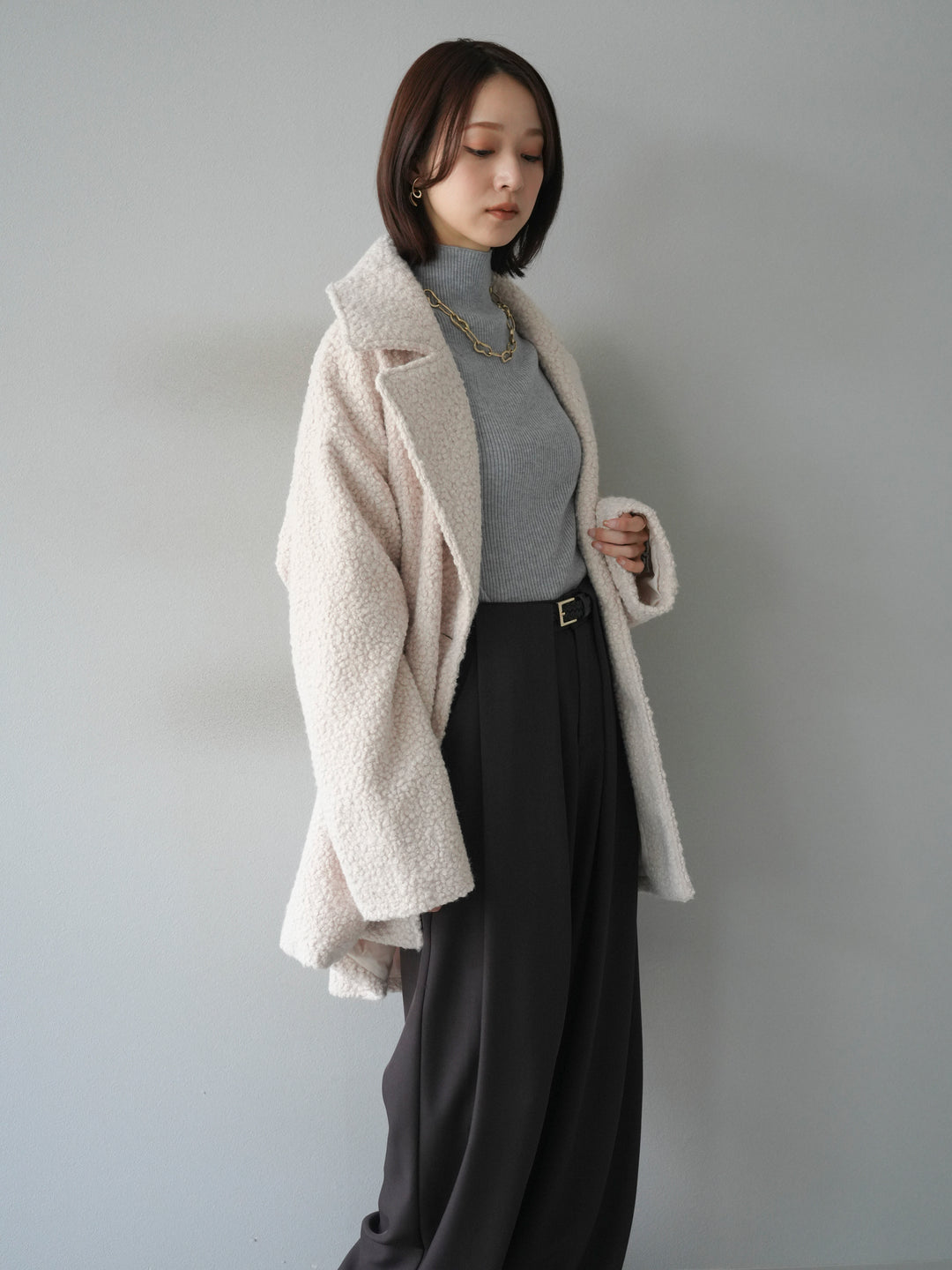 【預購】Boa Midi Cocoon Coat / 象牙色
