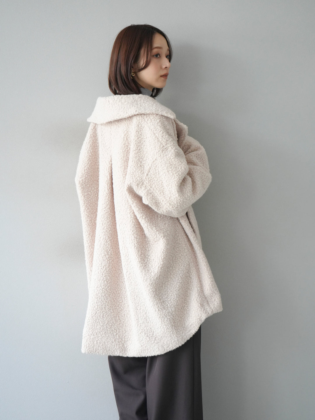 【預購】Boa Midi Cocoon Coat / 象牙色