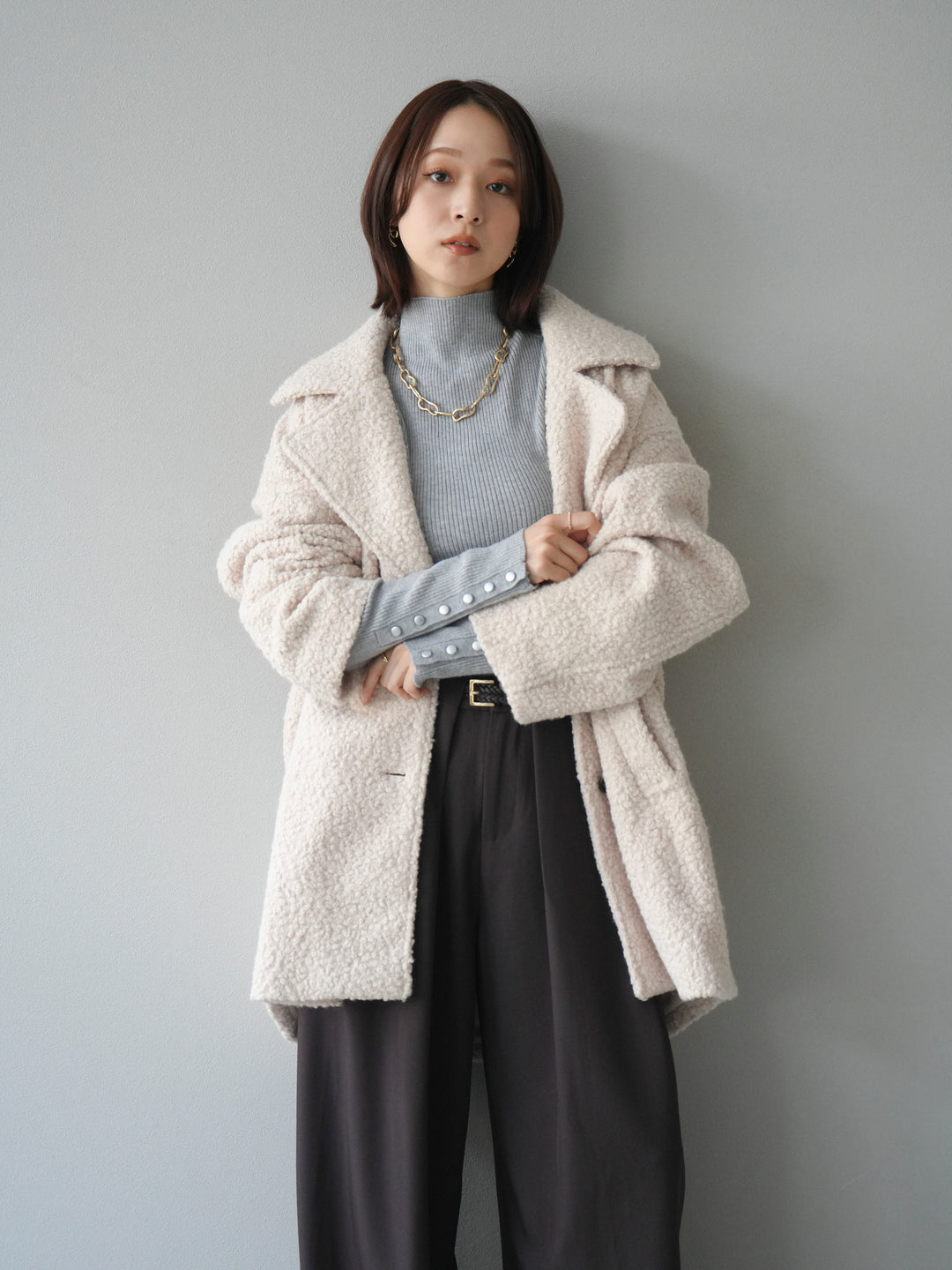 【預購】Boa Midi Cocoon Coat / 象牙色