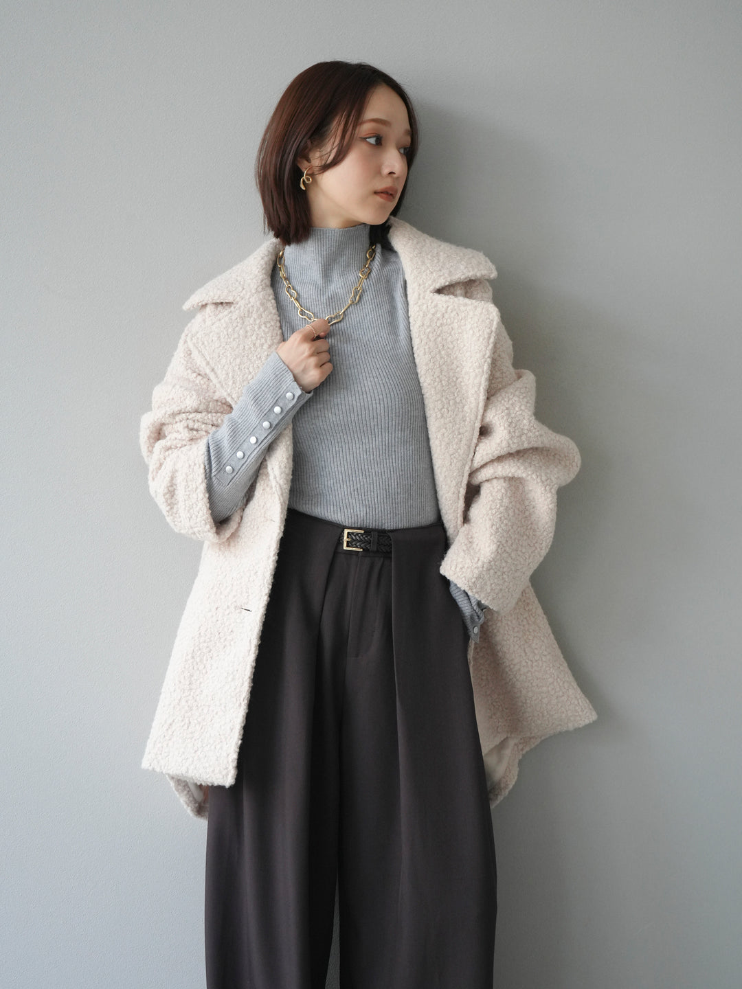 【預購】Boa Midi Cocoon Coat / 象牙色