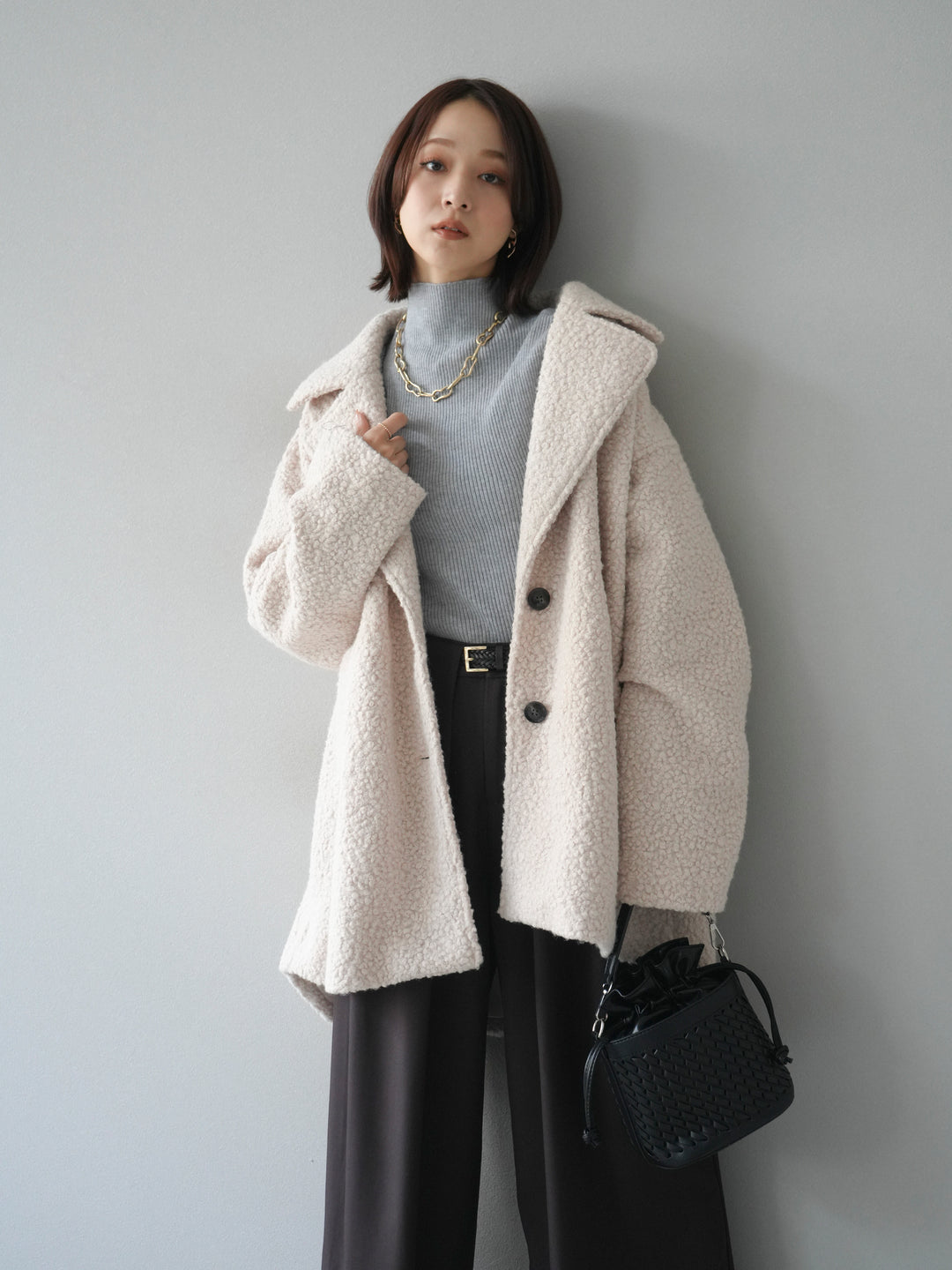 【預購】Boa Midi Cocoon Coat / 象牙色