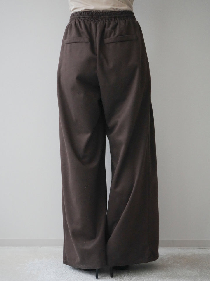 [予約]配色パイピングイージーパンツ/brown