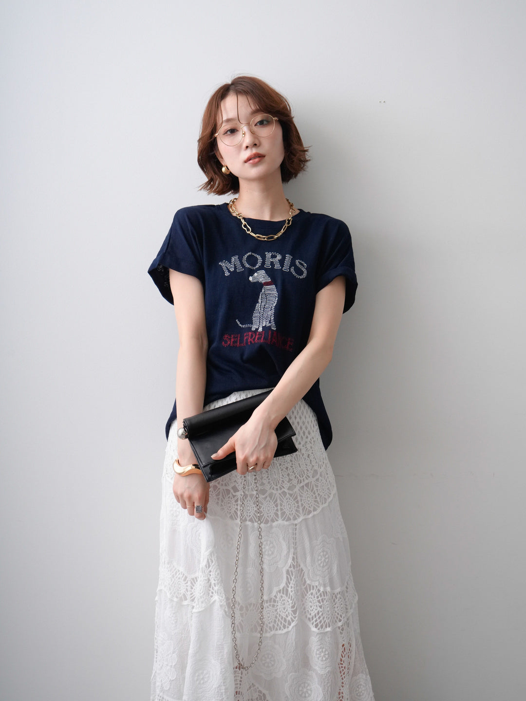 [SET]ドッグエンブロイダリーTEE+ドッグエンブロイダリーTEE(2set)