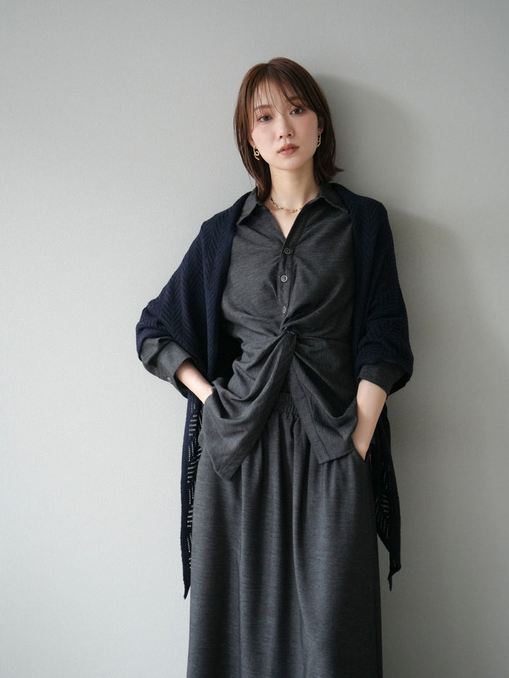[SET]ツイストデザインシャツ＆スカートSET UP