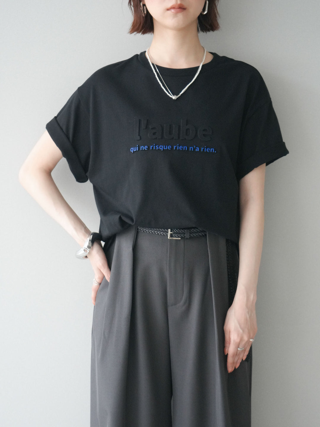 [予約]エンボスロゴTEE/black