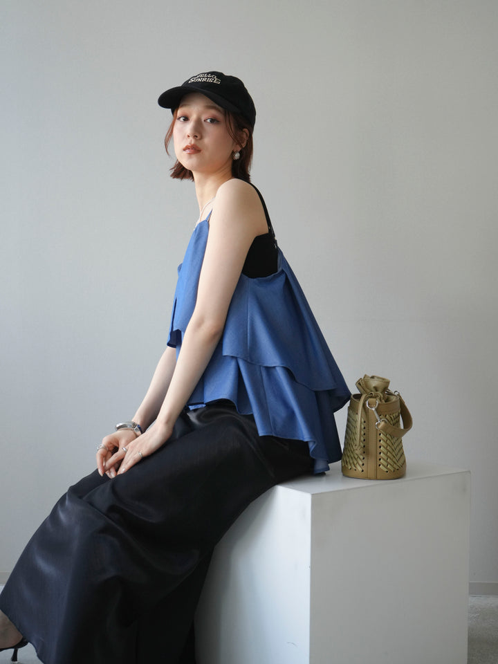 [予約]ティアードキャミソール/blue
