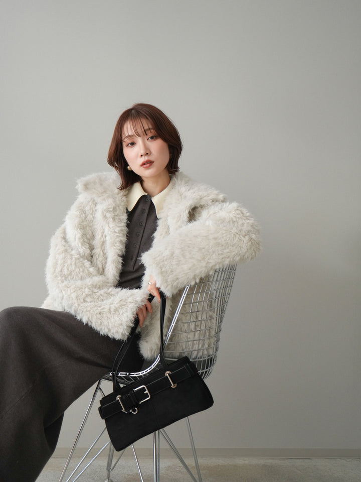 [SET]配色ポロニットワンピース+配色ポロニットワンピース(2set)