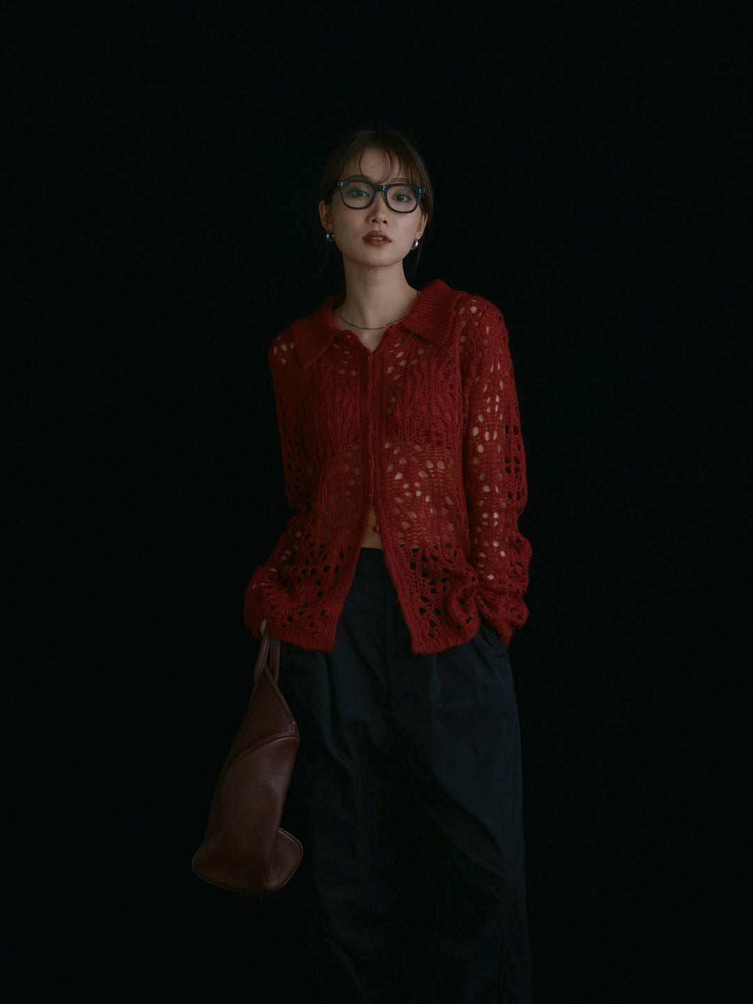 [予約]タフタワイドカーブパンツ/ブラック