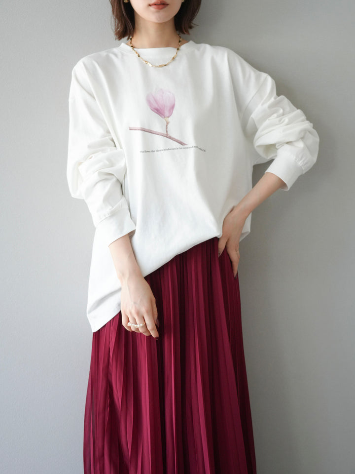 [予約]フラワーフォトプリントBIGロンT /オフ3