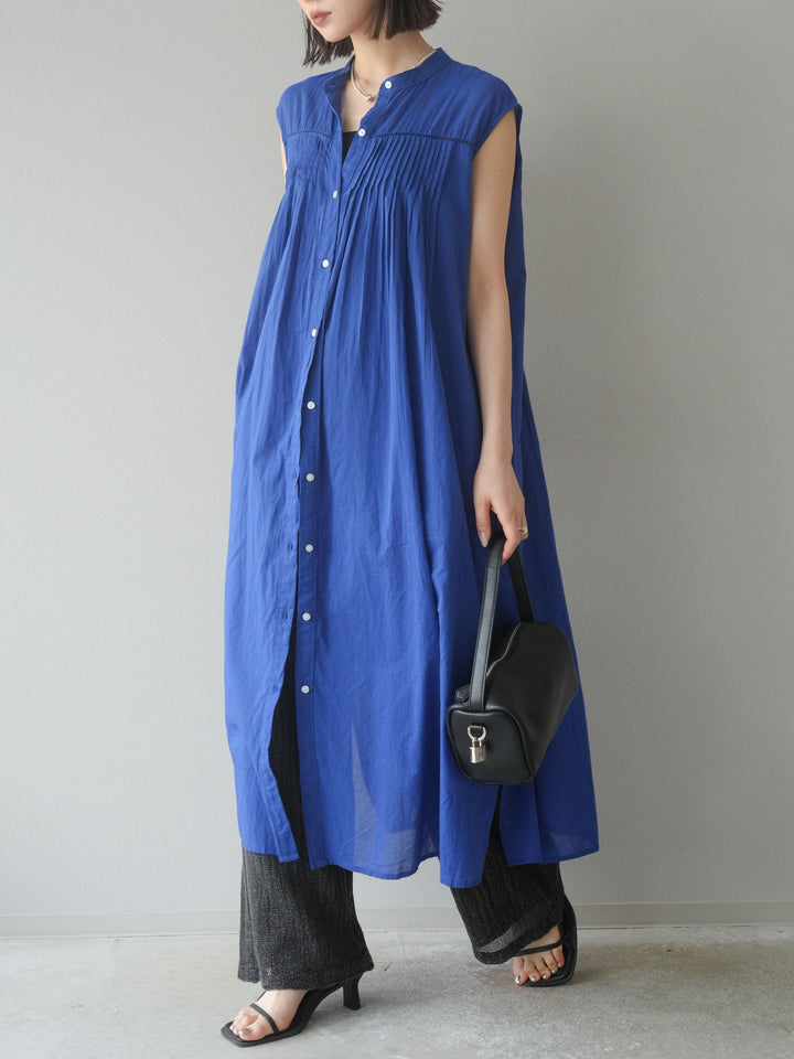 [予約]インド製コットンボイルワンピース/ロイヤルブルー