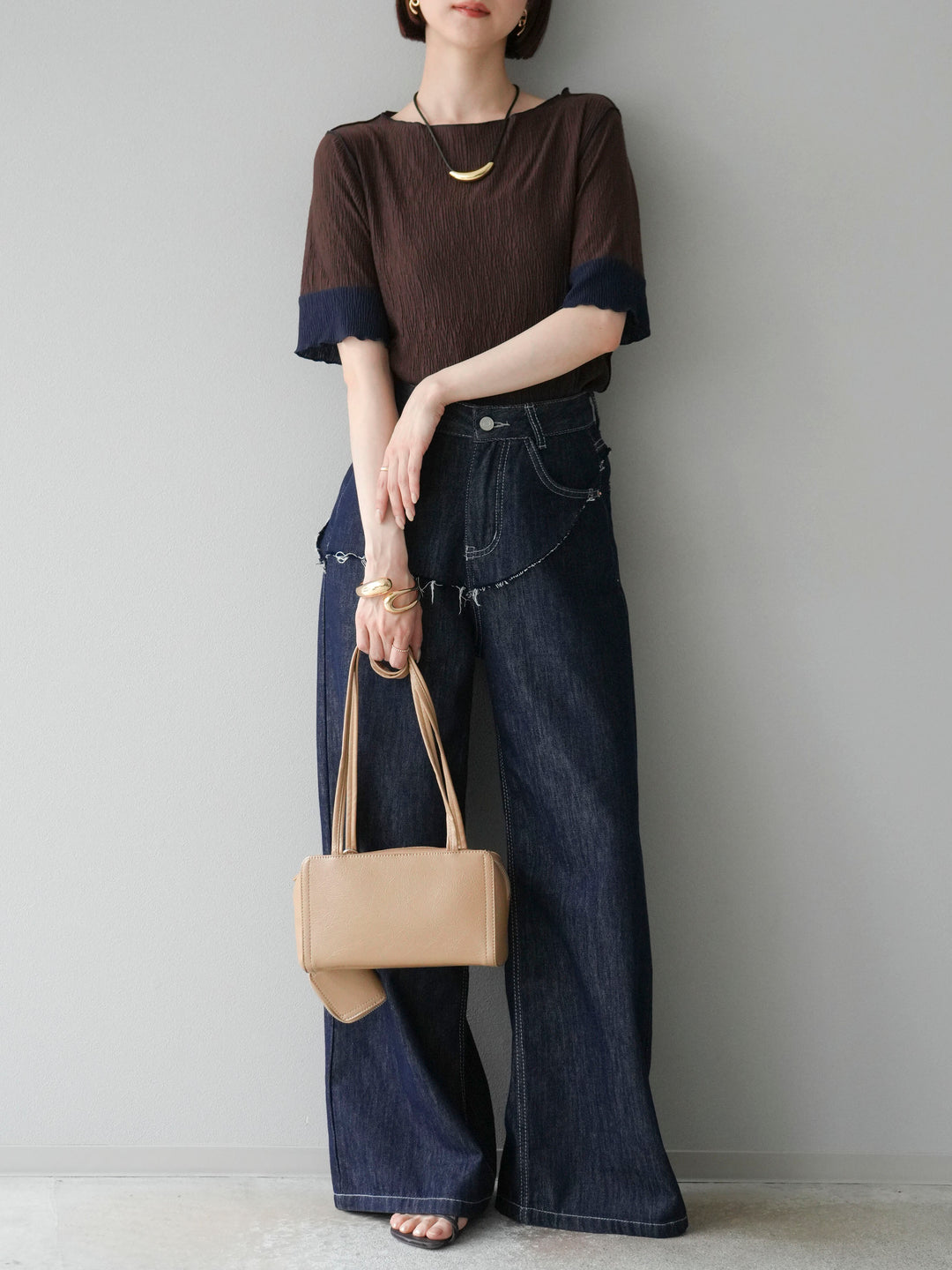 【預購】提臀牛仔褲/深藍色