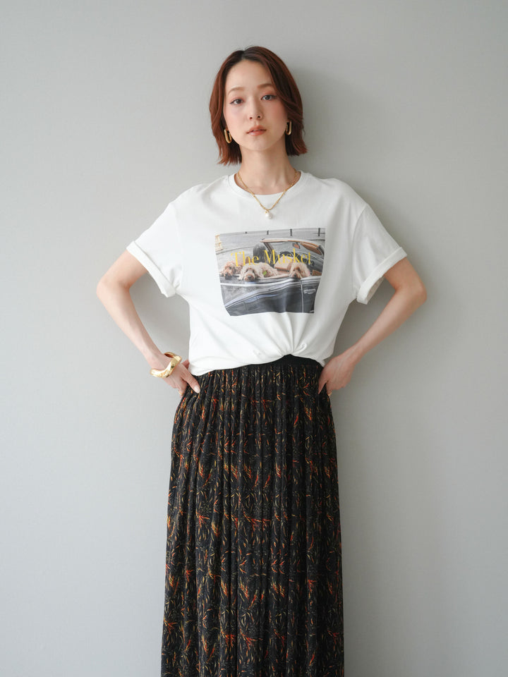 [予約]ドッグフォトTEE/white