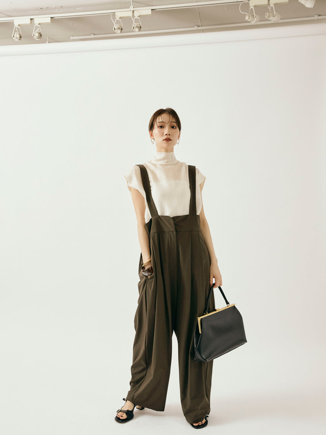 [予約]ICE TOUCH コクーンサロペット/イエローブラウン