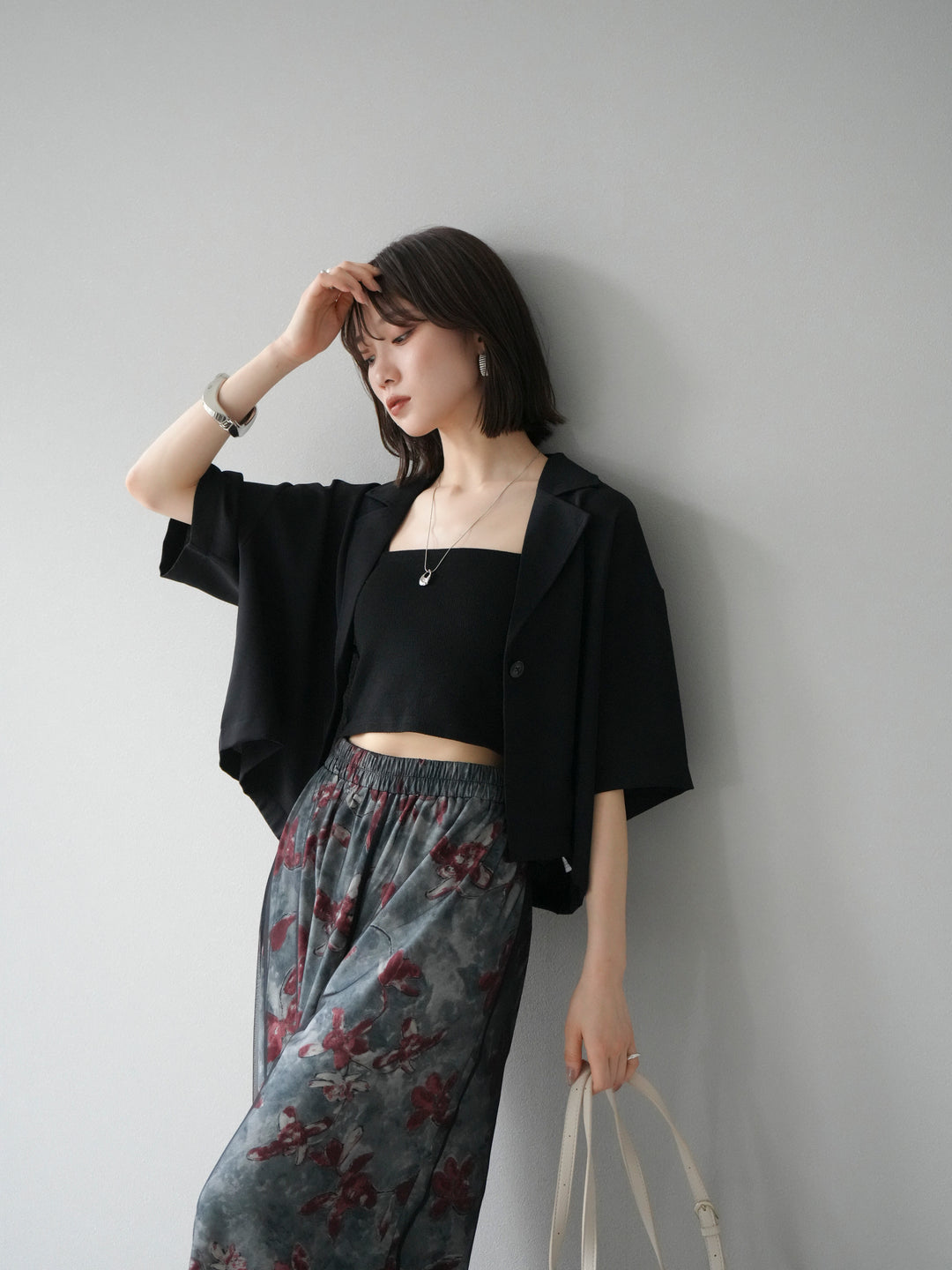 [予約]ハーフショートジャケット/ブラック