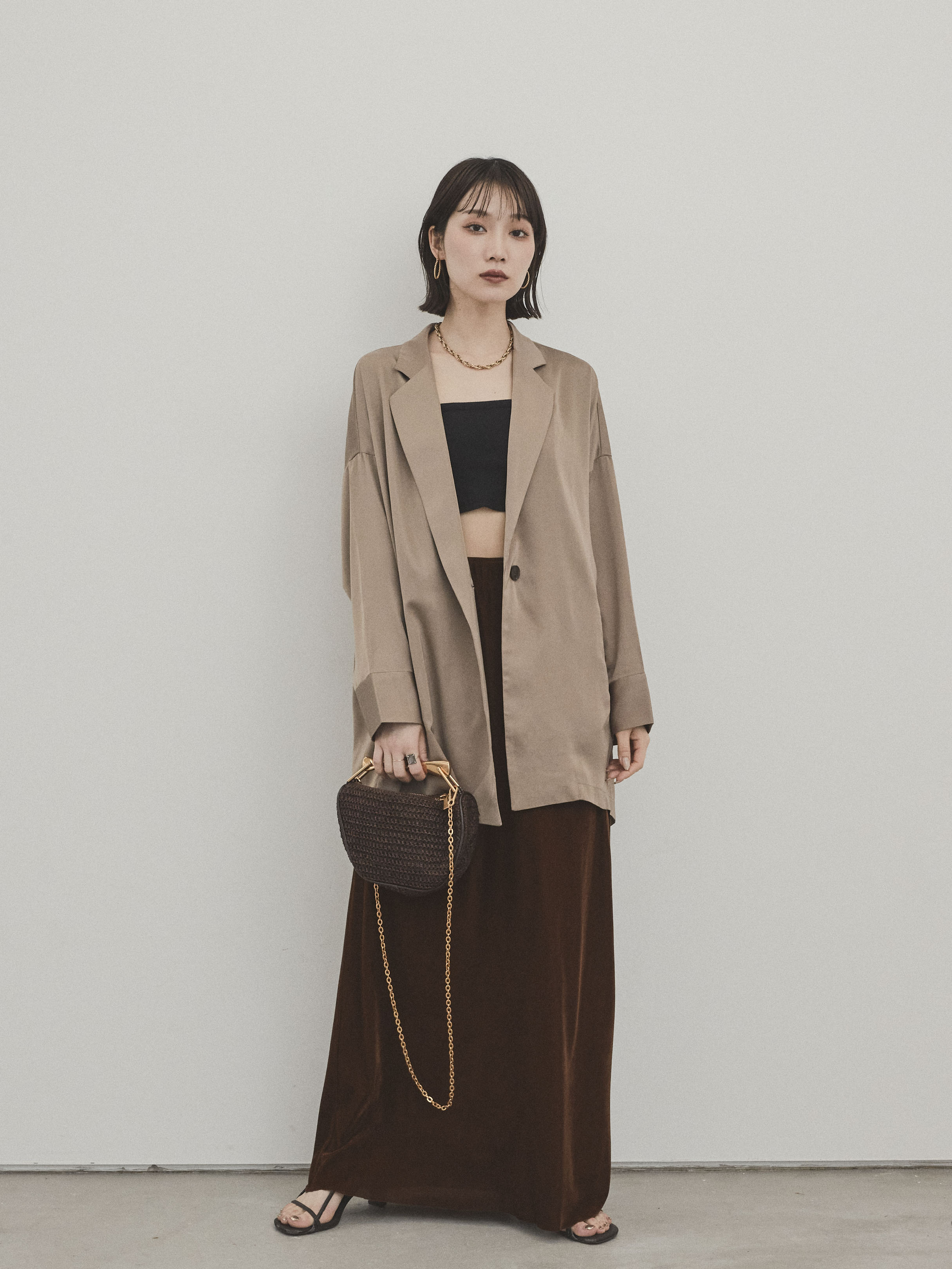 ＊はるるん様＊ ICBライトマットサテンMA-1ジャケット ICB 【洗える】ライトマットサテン MAー1ジャケット （ブラック