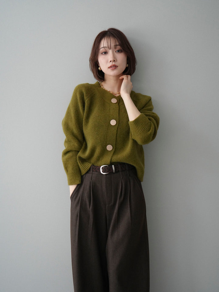 [SET]BIGボタンニットカーディガン+BIGボタンニットカーディガン(2set)