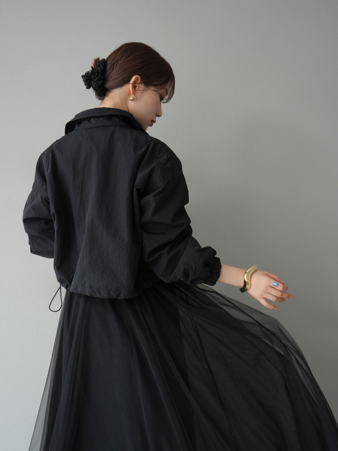 [予約]ポケットデザインショートブルゾン/ブラウン