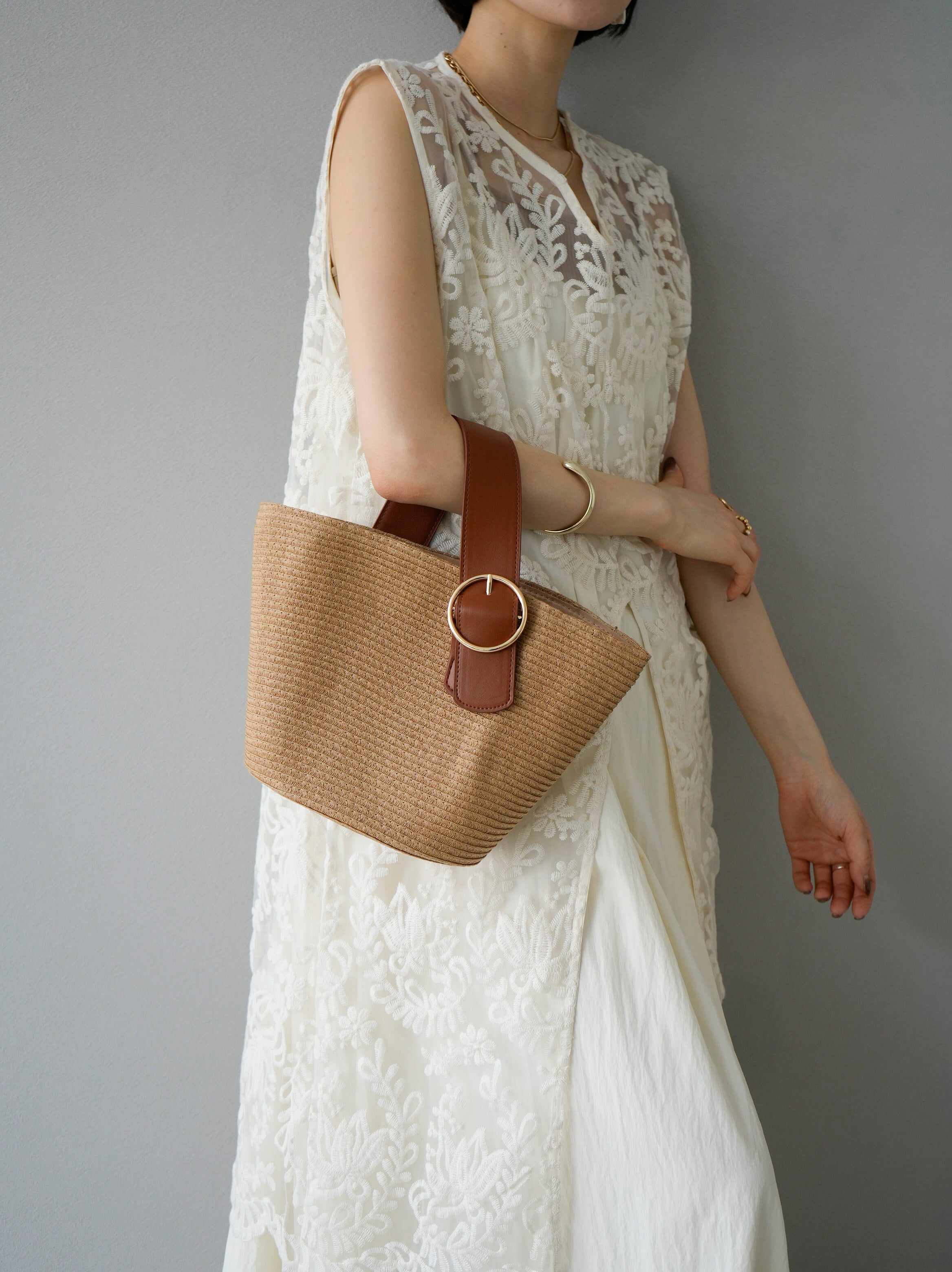 予約]ワンハンドルペーパーかごバッグ/ブラウン – Lumier