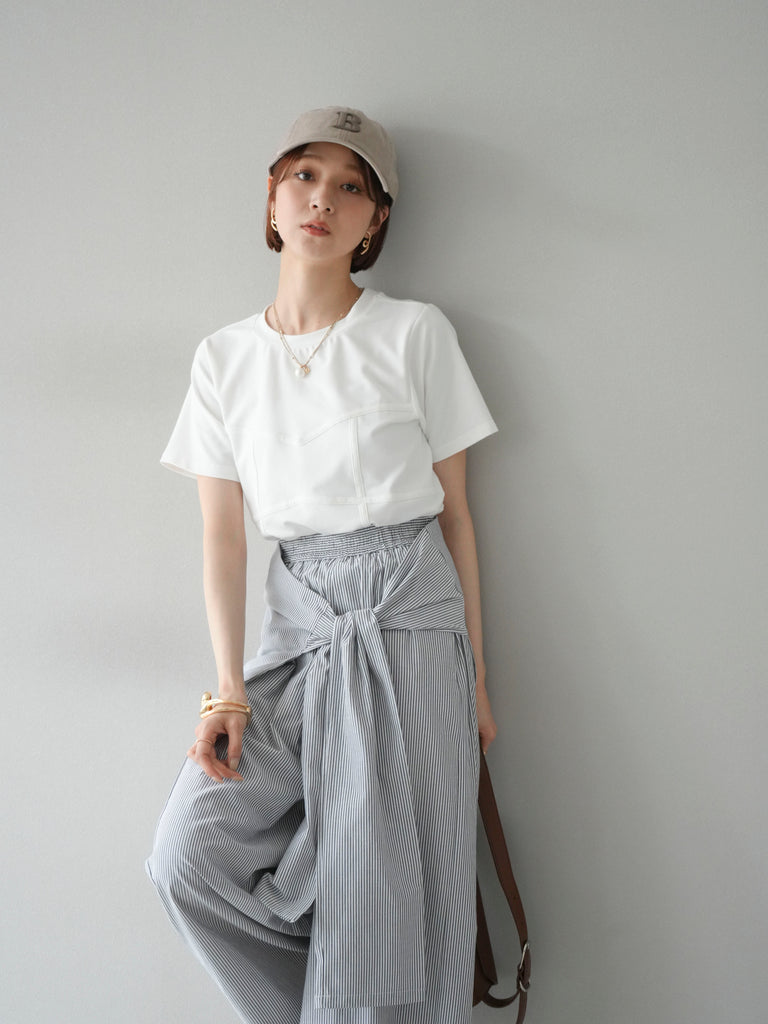 予約]ビスチェデザインTシャツ/オフ – Lumier