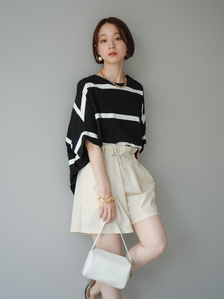 [予約]ボーダードルマンBIG Tシャツ/ブラック✕オフ