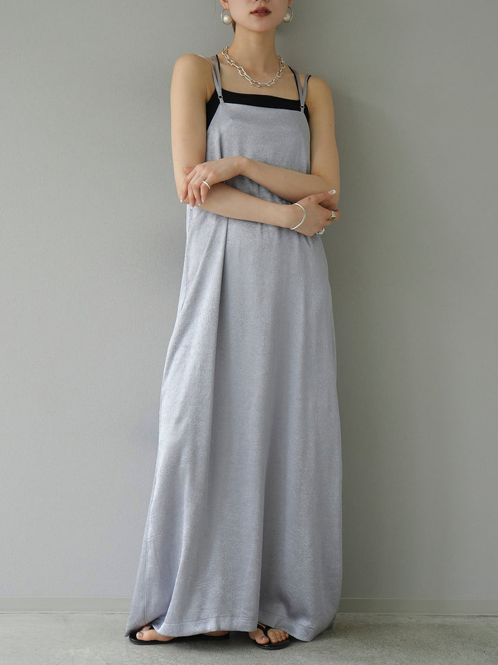 [Pre-order] Washer Satin Camisole Dress/Silver