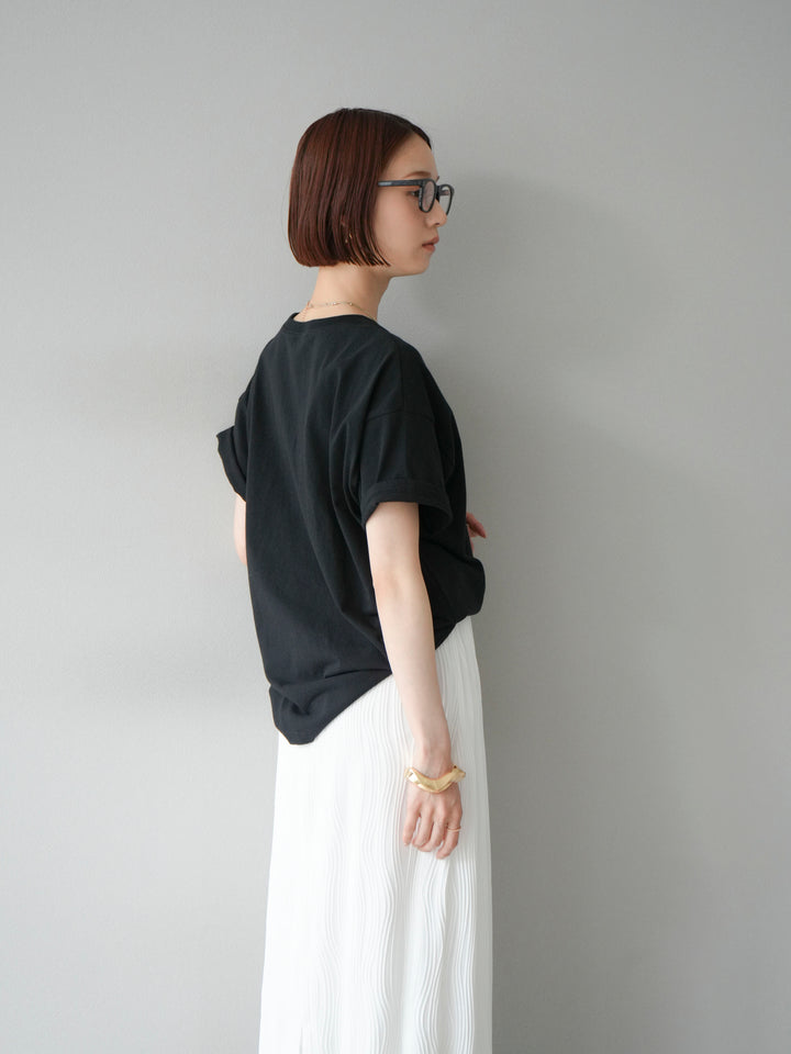 [SET]ネオンロゴコラージュフォトプリントオーバーTシャツ+ウェーブパイピングタイトスカート(2set)