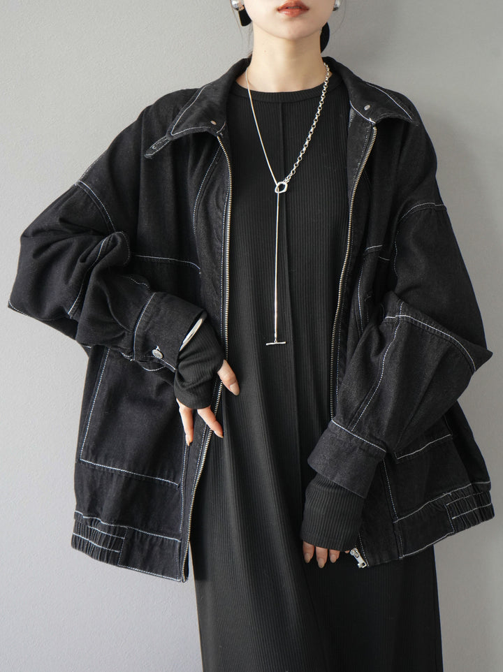 [SET] 鏤空羅紋長袖洋裝+可選配件套裝（2套）