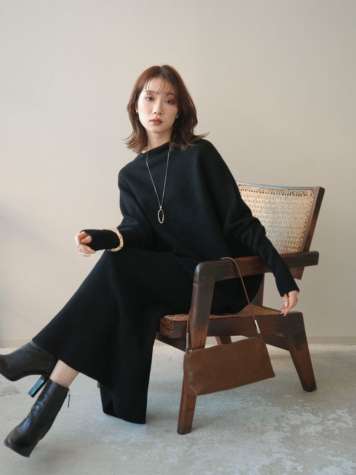 [SET]ウール混ドルマンニット&スカートSET UP(2set)